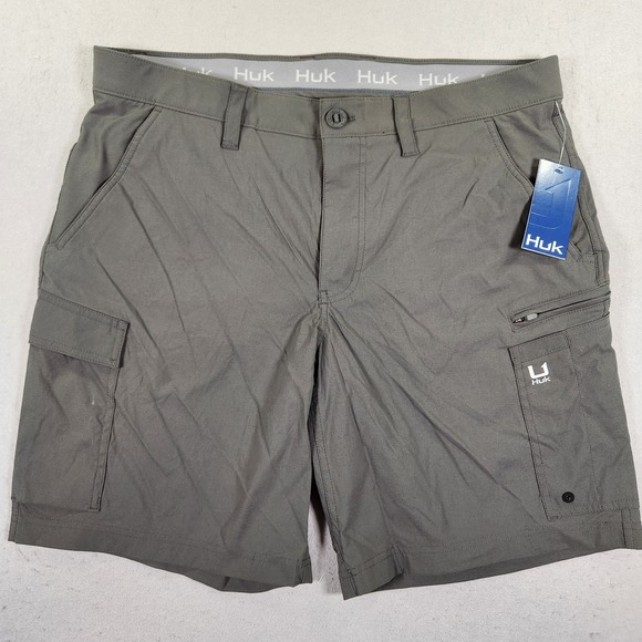 Huk Other - Huk Men's Performance Fishing Cargo Shorts Gray 38W NWT